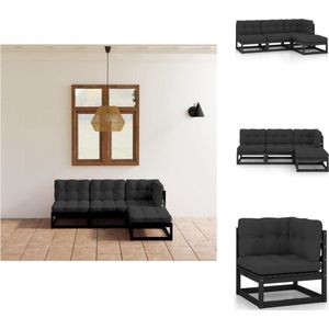 Vidaxl - 4-tlg. Garten-Lounge-Set mit Kissen Massivholz Kiefer - Garten Lounge Set - Kiefernwood Möbel - Outdoor Sofa - Gartenmöbel - Rattan