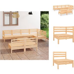 Vidaxl - Gartenmöbel-Sets - Living 8-tlg. Garten-Lounge-Set Massivholz Kiefer - Braun