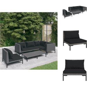 vidaXL Loungeset - Classic - Tuinmeubelen - 70x70x61 cm - Donkergrijs - Tuinset