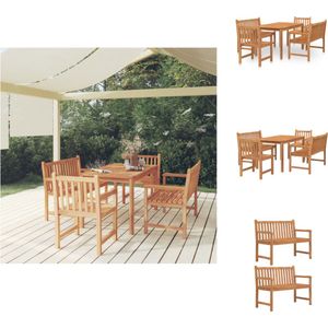 Vidaxl - 5-tlg. Garten-Essgruppe Massivholz Teak - Gartenmöbel - Essgruppe - Teakholz - Outdoor Möbel - Gartentisch