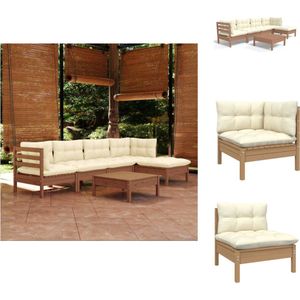 Vidaxl - 6-tlg. Garten-Lounge-Set mit Kissen Honigbraun Kiefernholz - Garten Lounge Set - Holz Möbel - Outdoor Möbel - Loungemöbel - Rattan Möbel