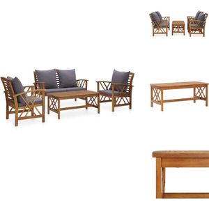 Vidaxl - 4-tlg. Garten-Lounge-Set mit Auflagen Massivholz Akazie - Gartensessel - Gartentisch - Gartenbank - Lounge Set - Holz Gartenmöbel