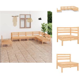 Vidaxl - Gartenmöbel-Sets - Living 7-tlg. Garten-Lounge-Set Massivholz Kiefer - Braun