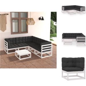 Vidaxl - 6-tlg. Garten-Lounge-Set mit Kissen Massivholz Kiefer - Garten Lounge Set - Kiefernholzmöbel - Outdoor Möbel - Gartenmöbel - Loungesessel