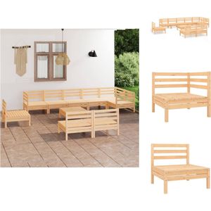 Vidaxl - Gartenmöbel-Sets - Living 10-tlg. Garten-Lounge-Set Massivholz Kiefer - Braun