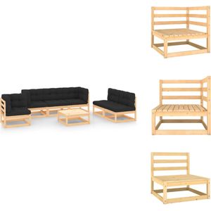 vidaXL Loungeset - Loungesets - Tuinsets - Tuinsets - 7-delige Loungeset met kussens massief grenenhout