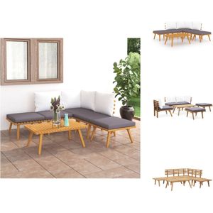 Vidaxl - 6-tlg. Garten-Lounge-Set Massivholz Akazie - Outdoor Möbel - Gartenmöbel Set - Loungeset - Rattan Sofa - Esszimmergarnitur
