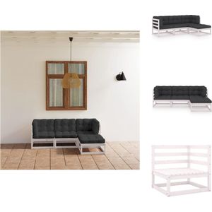 Vidaxl - 4-tlg. Garten-Lounge-Set mit Kissen Kiefer Massivholz - Garten Lounge Set - Kiefernholzmöbel - Outdoor Möbel - Gartenmöbel - Loungemöbel