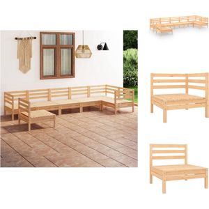 Vidaxl - Gartenmöbel-Sets - Living 7-tlg. Garten-Lounge-Set Massivholz Kiefer - Braun