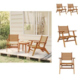 vidaXL Loungestoelen - Houten stoelen - 65x81x73 cm - Massief acaciahout - Olieafwerking - Tuinset