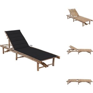 vidaXL Ligbed - Ligstoel - Ligbedden - Ligstoelen - Ligbed met kussen bamboe