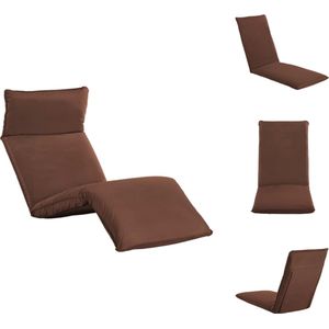 vidaXL Loungebed Opvouwbaar - Bruin - 175 x 56 x 100 cm - 600D Oxford Stof - Ligbed