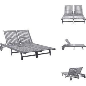 vidaXL Ligbed - Ligbedden - Ligstoel - Ligstoelen - Ligbed 2-persoons massief acaciahout