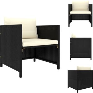 Vidaxl - Gartensofa mit Kissen Schwarz Poly Rattan - Gartensofa - Outdoor Sofa - Loungemöbel - PE-Rattan Möbel - Gartenlounge
