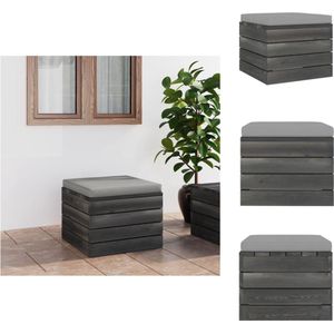 Garten-Paletten-Hocker mit Sitzkissen Kiefernholz - Gartenzubehör - Gartenstuhl - Outdoor Möbel - Balkonmöbeln - Lounge Set