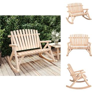 vidaXL Schommelbank Adirondack - Hout - 123x96x102 cm - Massief vurenhout - Tuinbank