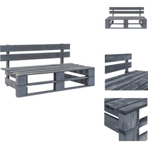 Vidaxl - Outdoor-Bank Paletten Holz Grau - Gartenbank - Palettenbank - Holzkiste Sitzgelegenheit - Outdoor Möbel - Terrassenmöbeln