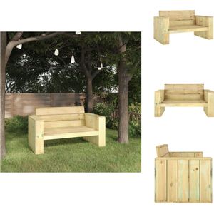 vidaXL Bankje - Bankjes - Tuinbank - Buitenbank - Tuinbank 139 cm geïmpregneerd grenenhout