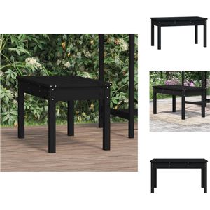 Gartenbank Schwarz 80x44x45 cm Massivholz Kiefer - Gartenbank - Holzmöbel - Gartenmöbel - Outdoor Möbel - Kiefernholz