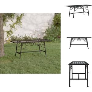 Baumbank 110 cm Schwarz Stahl - Gartenzitmöbel - Metallbank - Baumbank - Gartenbank - Outdoor Möbel