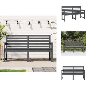 Vidaxl - Gartenbank Grau 159,5x48x91,5 cm Massivholz Kiefer - Gartenbank - Holzmöbel - Gartenmöbel - Outdoor Möbel - Kiefernholz