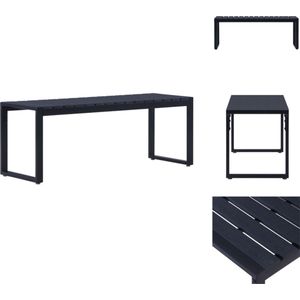 vidaXL Tuinbank - IJzeren frame - Comfortabele zitting - Eigentijds ontwerp - Zwart - PS-plaat en ijzer - 120.5 x 40 x 45 cm - Tuinbank