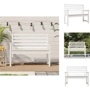 Vidaxl - Gartenbänke - Living Gartenbank Weiß 109x48x91,5 cm Massivholz Kiefer - Weiß