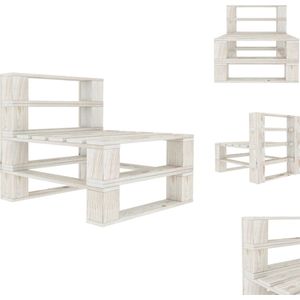 Vidaxl - Outdoor-Mittelsofa Paletten Holz Weiß - Gartensofa - Palettensofa - Holzsofa - Gartenmöbeln - Terrassenmöbel