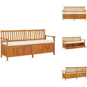 Vidaxl - Truhenbank mit Kissen 170 cm Massivholz Akazie - Holzbank - Gartenbank - Akaziengartenmöbel - Outdoor Möbel - Esszimmerstuhl
