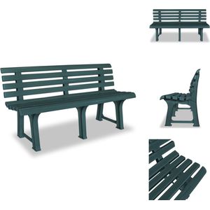 vidaXL Tuinbank - Tuinbanken - Terrasbank - Terrasbanken - Tuinbank 145,5 cm kunststof groen