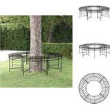 vidaXL Boombank - Boombank - Zitbank - Bankje - Boombank rond Ø160 cm staal zwart