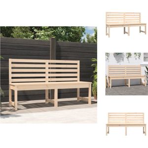 vidaXL Tuinbank - Tuinbanken - Tuinbankje - Tuinbank Met Rugleuning - Tuinbank 157,5 cm massief grenenhout