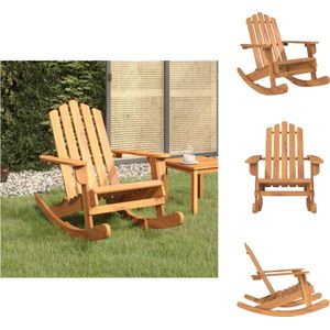 vidaXL Adirondack schommelstoel - Hout - 75 x 105 x 90 cm - Massief acaciahout - Draagvermogen 110 kg - Tuinstoel