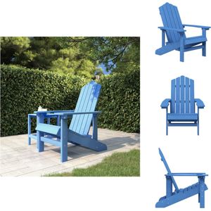 vidaXL Tuinstoel - Tuinstoelen - Buitenstoel - Armstoel - Tuinstoel Adirondack HDPE aquablauw