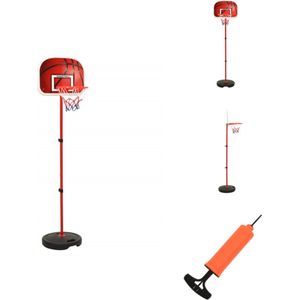 vidaXL Basketbalstandaard Kids - Rood Wit Blauw Zwart - 160 cm hoog - Basketbal