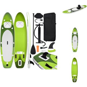 vidaXL Paddleboard SUP Set - 360 x 81 x 10 cm - Groen - SUP board