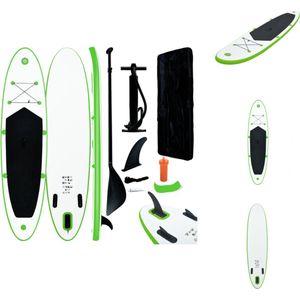 vidaXL SUP Board - Groen en Wit - 300 x 72 x 10 cm - Hogedrukventielen - SUP board