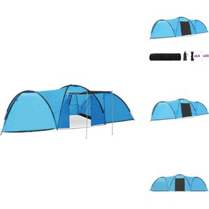 vidaXL Iglotent - Blauw - 650 x 240 x 190 cm - 8-Persoons - Ademend en duurzaam - Tent
