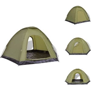 vidaXL Tent Dome 6 persoons - 360 x 316 x 180 cm - Legergroen - Tent