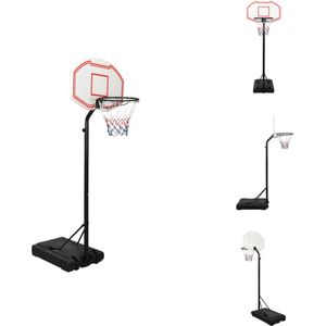 vidaXL Basketbalstandaard - Verstelbaar - Duurzaam - Gemakkelijk te verplaatsen - Stabiele basis - Breed toepasbaar - Basketbal