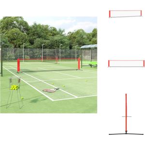 vidaXL Tennisnet - Polyester - Stalen frame - 500 x 100 x 87 cm - Geschikt voor beginners en ervaren spelers - Draagtas inbegrepen - Tennisnet