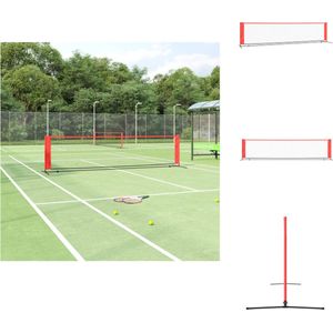 vidaXL Tennisnet - Polyester - Stalen frame - 400x100x87 cm - Inclusief draagtas - Tennisnet