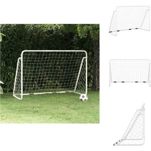 vidaXL Voetbalgoal - naam - Doel voor volwassenen en kinderen - 180 x 90 x 120 cm - Water- en weerbestendig - Inclusief J-haringen - Gepoedercoat stalen frame - Polyester net - Voetbaldoel