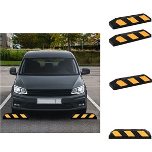 vidaXL Parkeerblokken - Rubber - 56 x 15 x 10 cm - Reflecterend - Badkamermeubel