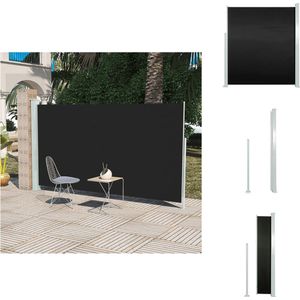 vidaXL Tuinscherm - Tuinschermen - Terrasscherm - Terrasschermen - Wind-/zonnescherm uittrekbaar 160x300 cm zwart