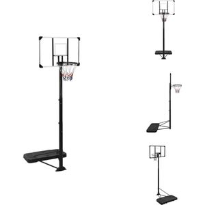 vidaXL Verstelbare Basketbalstandaard - Buitenspeelgoed 361 cm - Duurzaam en Verplaatsbaar - Basketbal