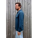 Kultivate - Overshirt - Petrol - Regular Fit - Lange Mouwen