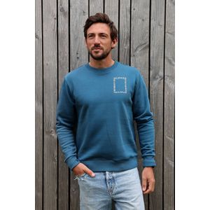 Kultivate - Silence - Sweater - Petrol - Met Backprint