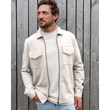 Kultivate - Casual Shirt - Ecru - Luxury Zip - Lange Mouwen