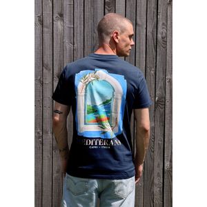 Kultivate - T-shirt - Donkerblauw - Regular Fit - Korte Mouwen